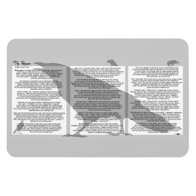 Edgar Allan Poe The Raven Magnet (Horizontal)