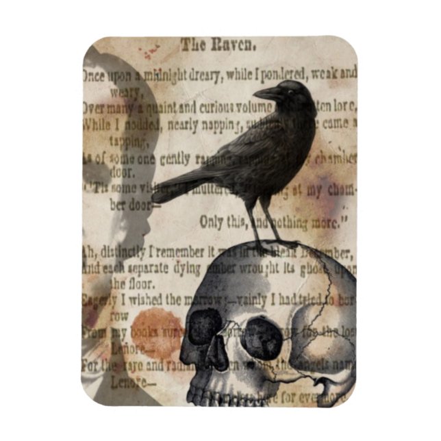 Edgar Allan Poe The Raven Magnet (Vertical)