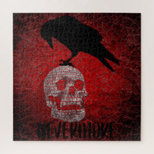 Edgar Allan Poe The Raven & Skull Nevermore Jigsaw Puzzle