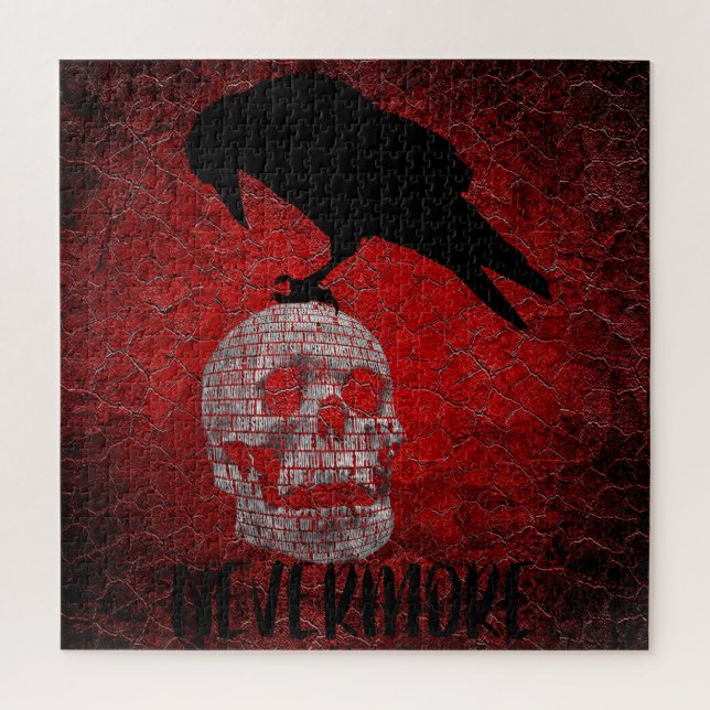 Edgar Allan Poe The Raven & Skull Nevermore Jigsaw Puzzle (Vertical)