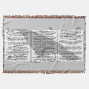 Edgar Allan Poe The Raven Throw Blanket