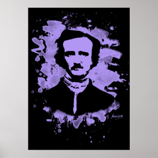 Edgar Allan Poe Tribute (violet) Poster