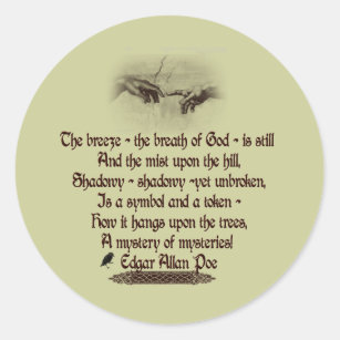 Edgar Allan Poe's Quote Classic Round Sticker