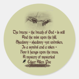 Edgar Allan Poe's Quote Classic Round Sticker