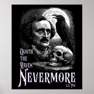 Edgar Allan Poe's Raven Nevermore Poster