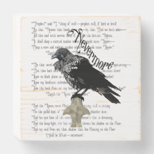 Edgar Allan Poe's The Raven Wooden Box Sign