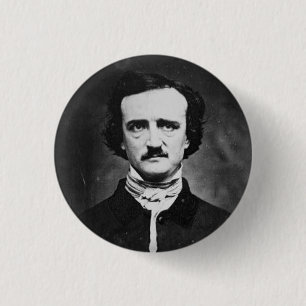 Edgar allen poe 3 cm round badge