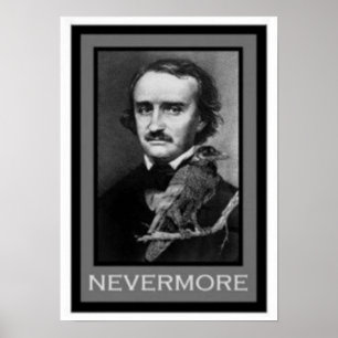 Edgar Allen Poe and Raven Poster
