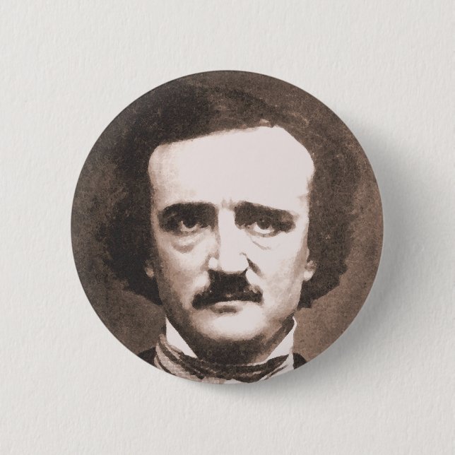 Edgar Allen Poe Button (Front)