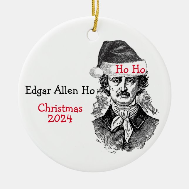 Edgar Allen Poe Humourous Ornament (Front)