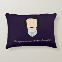 Edgar Allen Poe "Ingenious" Accent Pillow