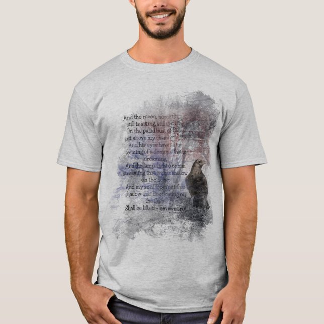 Edgar Allen Poe Poem Quote the Raven T-Shirt (Front)