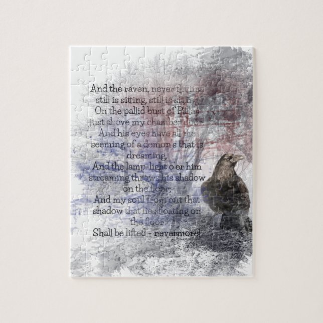 Edgar Allen Poe Poem The Raven Jigsaw Puzzle (Vertical)