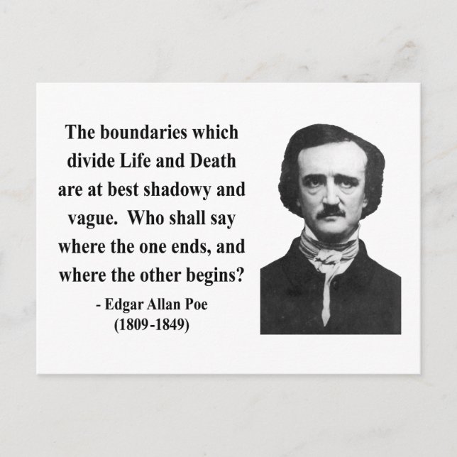 Edgar Allen Poe Quote 10b Postcard (Front)