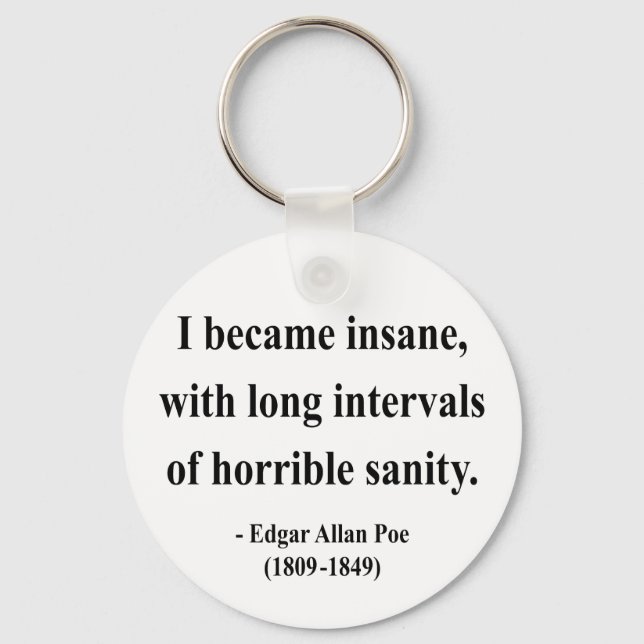 Edgar Allen Poe Quote 2a Key Ring (Front)