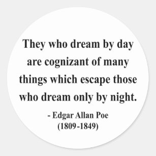 Edgar Allen Poe Quote 3a Classic Round Sticker