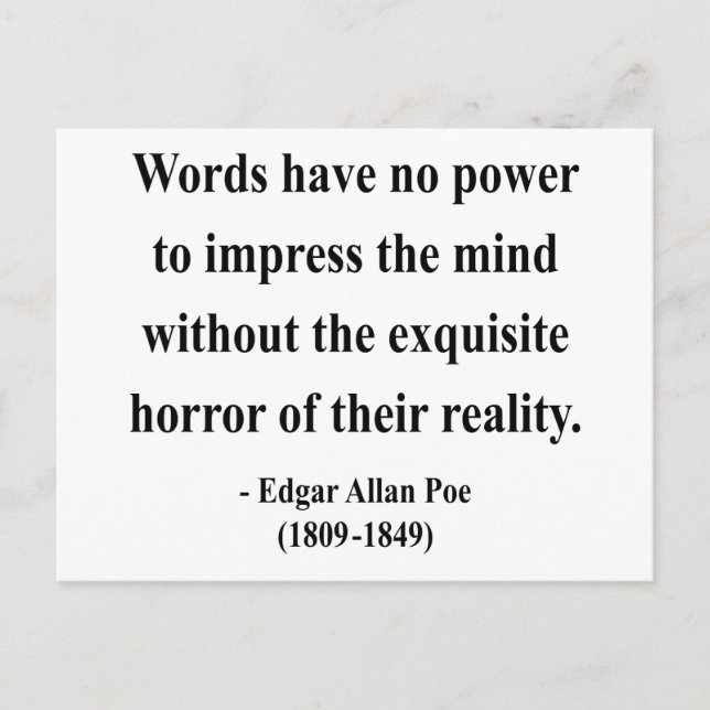 Edgar Allen Poe Quote 4a Postcard (Front)
