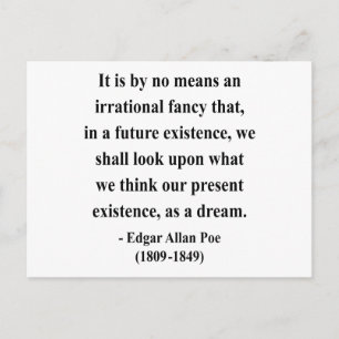 Edgar Allen Poe Quote 7a Postcard