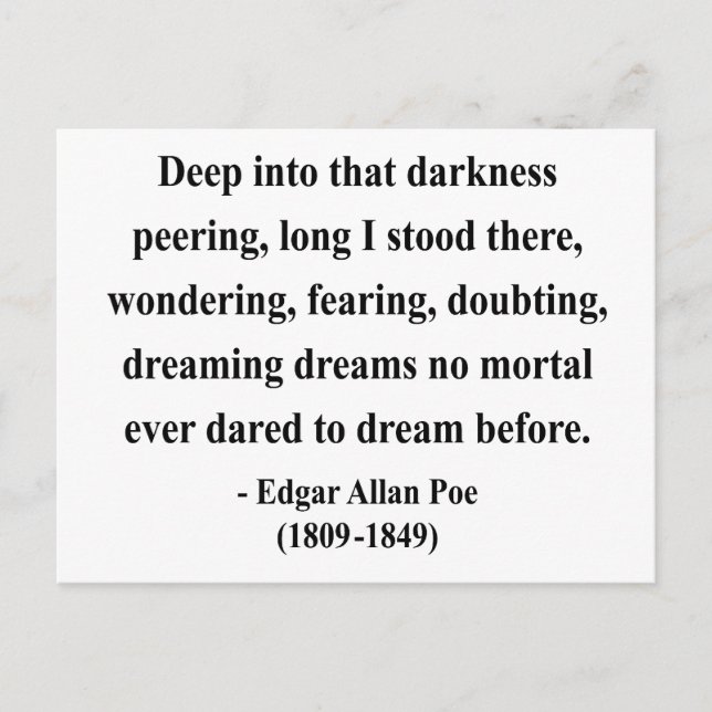 Edgar Allen Poe Quote 8a Postcard (Front)