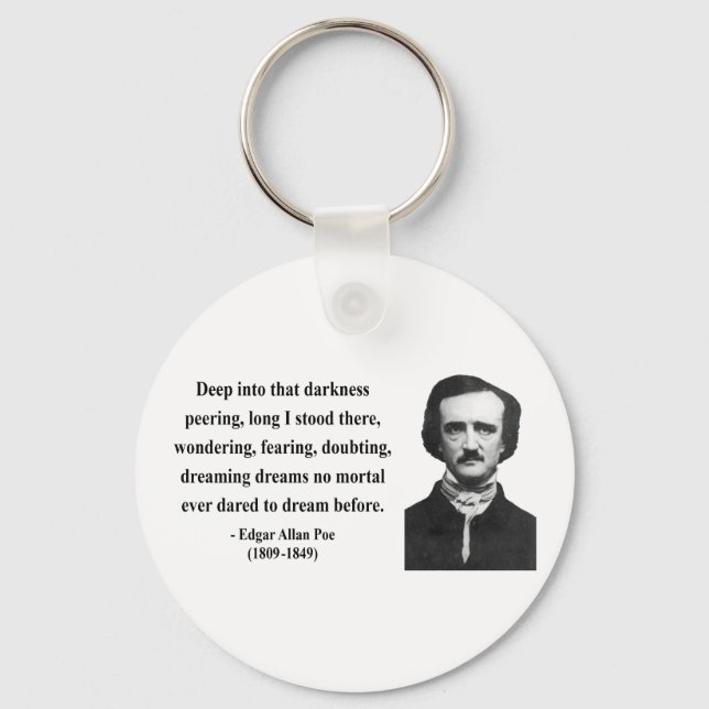 Edgar Allen Poe Quote 8b Key Ring (Front)