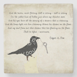 Edgar Allen Poe Stone Coaster