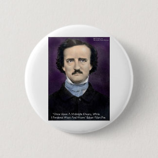 Edgar Allen Poe "The Raven" Quote Gifts & Cards 6 Cm Round Badge