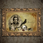 Edgar Allen Poe Victorian Halloween Collage