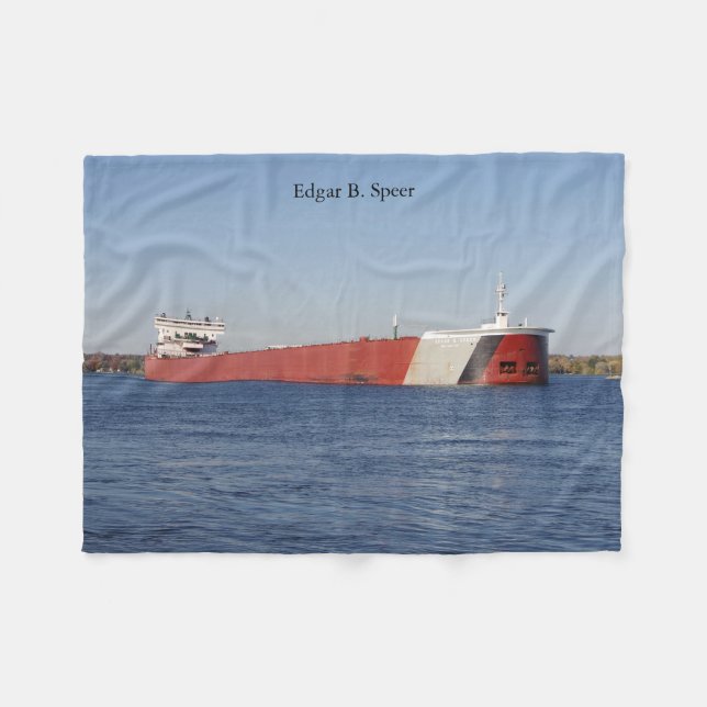 Edgar B. Speer fleece blanket (Front (Horizontal))