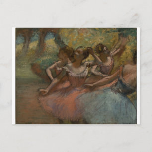 Edgar Degas - 4 Ballerinas on Stage 1885-90 Dancer Postcard