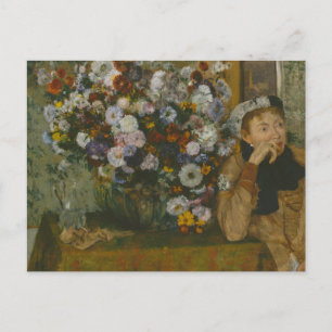 Edgar Degas - A Woman Seated beside a Vase Postcard