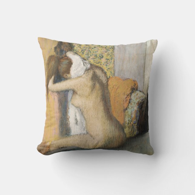 Edgar Degas | After the Bath, Woman Drying Neck Cushion (Front)