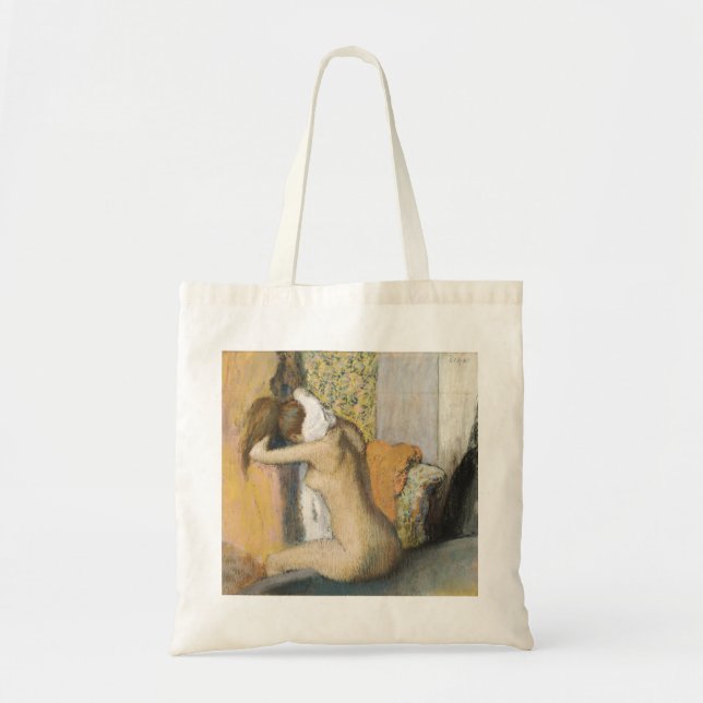 Edgar Degas | After the Bath, Woman Drying Neck Tote Bag (Front)