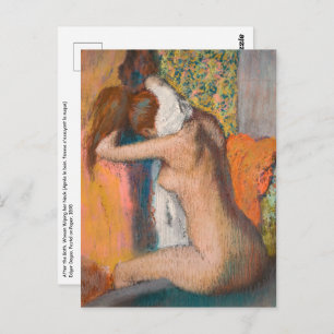 Edgar Degas - After the Bath, Woman Wiping Neck Postcard