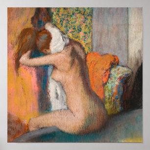 Edgar Degas - After the Bath, Woman Wiping Neck Poster
