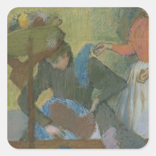 Edgar Degas | At the Milliner's, c.1898 Square Sticker (Front)