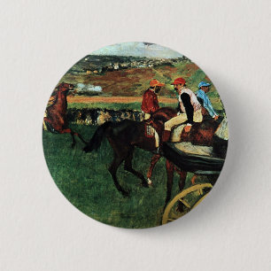 Edgar Degas, At the Races 6 Cm Round Badge