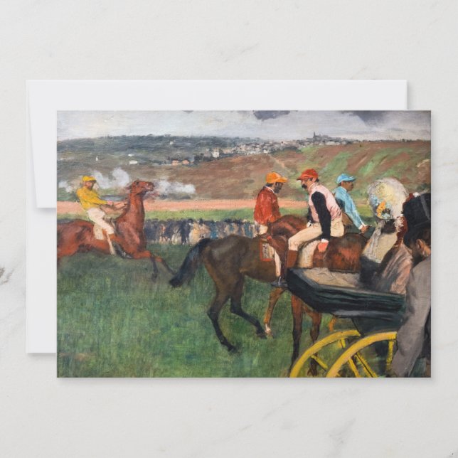 Edgar Degas - At the Races Invitation (Front)
