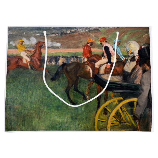 Edgar Degas - At the Races Large Gift Bag (Front)