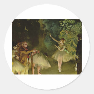 Edgar Degas - Ballet 1875 Dancer Dance girls tutu Classic Round Sticker
