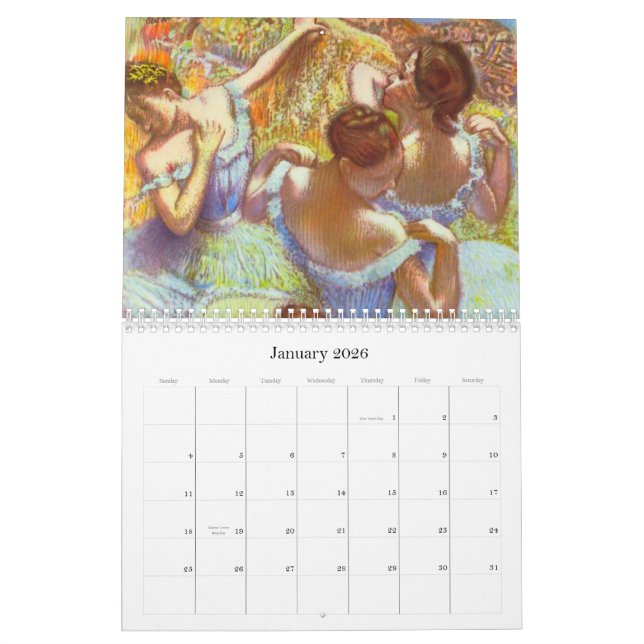 Edgar Degas Ballet Dancers 2011 Calendar (Jan 2026)