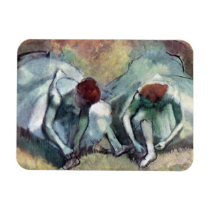 Edgar Degas - Ballet Dancers Tying Shoes Magnet