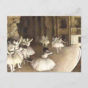 Edgar Degas   Ballet Rehearsal   New Address Announcement Postcard