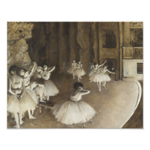 Edgar Degas – Ballet Rehearsal on Stage Photo Print