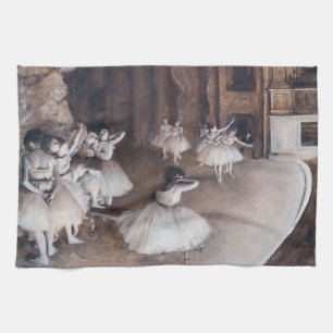 Edgar Degas - Ballet Rehearsal on Stage Tea Towel