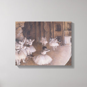Edgar Degas Ballet Rehearsal on the Stage, 1874 Canvas Print