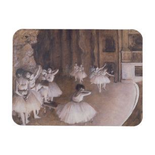 Edgar Degas   Ballet Rehearsal on the Stage, 1874 Magnet