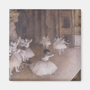 Edgar Degas   Ballet Rehearsal on the Stage, 1874 Magnet