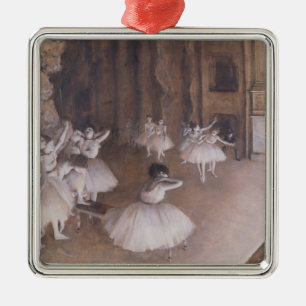 Edgar Degas Ballet Rehearsal on the Stage, 1874 Metal Tree Decoration