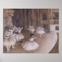 Edgar Degas | Ballet Rehearsal on the Stage, 1874