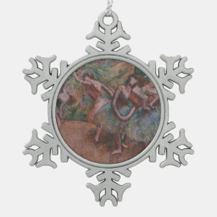 Edgar Degas Ballet Scene Snowflake Pewter Christmas Ornament